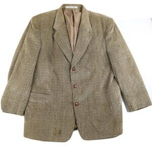 TOM TAILOR - MEN'S BROWN CORDUROY BLAZER JACKET - SIZE 48R - SEE PHOTOS